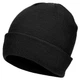 Шапка в`язана акрилова MIL-TEC з відворотом, Black, One Size - зображення 1