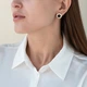 Серьги "Love" в красном золоте (эмаль) с06761 Онікс - изображение 3