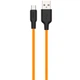 USB Cable Hoco X21 Silicone MicroUSB Black/Orange 1m - зображення 3