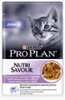 Влажный корм для котов Pro Plan (Про План) Junior Nutrisavour 24х85 гр с индейкой для котят - изображение 1