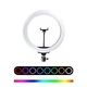Світлове RGB LED кільце для селфі "MJ33", селфі лампа кільцева різнобарвна з тримачем (VS7003955) - изображение 2