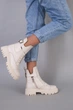 Женские зимние ботинки ShoesBand Молочные натуральные кожаные на среднюю стопу внутри полушерсть 40 (26 см) (S55831-2з) - изображение 1