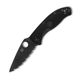 Ніж складаний Spyderco Tenacious Black Blade FRN, серейтор (C122SBBK) - зображення 1