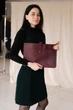 Чохол для MacBook з натуральної шкіри boorbon FOLIO-BORDO-1 бордовий - зображення 2