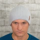 Мужская вязаная шапка КАНТА Fashion Hat на флисе 50-60 Светло-Серый (MC-112) - изображение 2