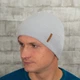 Мужская вязаная шапка КАНТА Fashion Hat на флисе 50-60 Светло-Серый (MC-105) - изображение 1