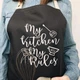 Фартук передник кухонный с надписю My kitchen. My rules черный - изображение 2