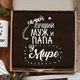 Мужской фартук с надписью Самый лучший муж и папа черный - изображение 2