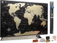 Скретч карта мира My Map Black Gold Edition english карта путешествий 88*63 см - изображение 1