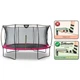 Батут Exit Toys Silhouette Розовый 366 см круглый с защитной сеткой на ножках - изображение 2