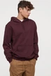 Худи H&M Relaxed Fit размер M бордовый 0685814006 - изображение 2