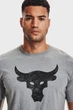 Мужская серая футболка UA Pjt Rock Brahma Bull Under Armour LG 1361733-035 - изображение 4