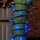 Уличная водостойкая гирлянда нить 100 LED DL черный каучук, 10 метров синяя 1431020 - изображение 1