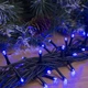 Уличная водостойкая гирлянда нить 100 LED DL черный каучук, 10 метров синяя 1431020 - изображение 3