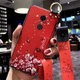 Чехол Lanyard для Xiaomi Redmi 5 Plus бампер с ремешком Red - изображение 1