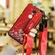 Чехол Lanyard для Xiaomi Redmi 5 Plus бампер с ремешком Red - изображение 3