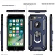 Чехол Shield для Iphone 7 / 8 бронированный Бампер с подставкой Dark-Blue - изображение 7