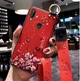 Чехол Lanyard для Xiaomi Mi Play бампер с ремешком Red - изображение 1