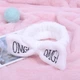 Косметична пов'язка для волосся OMG Oxa плюшева White 2789 - изображение 1