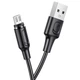 Магнітний кабель USB Borofone BX41, USB to MicroUSB, 2.4А, 1m, чорний - зображення 1