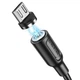 Магнітний кабель USB Borofone BX41, USB to MicroUSB, 2.4А, 1m, чорний - зображення 3