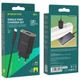 Мережевий зарядний пристрій Borofone BN1, USB, чорний, кабель USB to Type-C - зображення 3