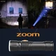 Аккумуляторный ручной фонарь 3 режима Zoom светодиод T6 X-Balog BL - 616 Pro Черный - изображение 4