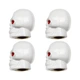 Защитные колпачки на ниппель Череп Alitek Skull Белый, 4 шт (67329) - изображение 4