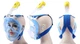 Маска для подводного плавания EasyBreath, снорклинг, панорамная маска для плавания, синяя - изображение 3