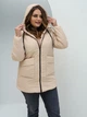 Куртка женская демисезонная с капюшоном удлиненная MODA 00081 XXL (52) Бежевый (M -00081/1 E) - изображение 2