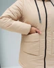 Куртка женская демисезонная с капюшоном удлиненная MODA 00081 XXL (52) Бежевый (M -00081/1 E) - изображение 4