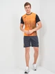 Футболка спортивная длинная мужская Joma Elite Viii 101929.108 M Черный/Оранжевый (8424309528973) - изображение 3