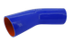 Патрубок угол 135° - D=85 толщина = 5 мм (150 мм х 150 мм) силикон синий - изображение 1