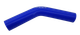 Патрубок кут 135 ° - D = 35 товщина = 4 мм (150 мм х 150 мм) силікон синій - зображення 1