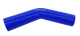 Патрубок кут 135 ° - D = 45 товщина = 4 мм (150 мм х 150 мм) силікон синій 135-45-150х150 - зображення 1