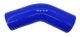 Патрубок кут 135 ° - D = 80 товщина = 5 мм (150 мм х 150 мм) силікон синій - зображення 1