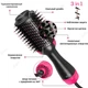 Фен стайлер расческа щетка для укладки волос 3 в 1 керамическая 1000 Вт One Step Hair Dryer and Styler 5250 New Чёрная - изображение 5