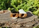 Серьги плаги WoodWork TUNNEL Round Black-White 58 мм Деревянные - изображение 1