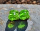 Серьги плаги WoodWork TUNNEL Round Green Foil 28 мм Деревянные - изображение 1