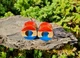 Серьги плаги WoodWork TUNNEL Round Red-Blue 50 мм Деревянные - изображение 2