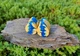 Серьги плаги WoodWork TUNNEL Double Drop Blue 52 мм Деревянные - изображение 4