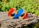 Серьги плаги WoodWork TUNNEL Round Red-Blue 50 мм Деревянные - изображение 8