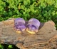 Серьги плаги WoodWork TUNNEL Round Violet 14 мм Деревянные - изображение 4