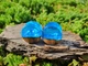 Серьги плаги WoodWork TUNNEL Round Blue Foil 34 мм Деревянные - изображение 7
