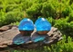 Серьги плаги WoodWork TUNNEL Round Blue Foil 34 мм Деревянные - изображение 10