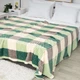 Бамбуковый плед в полоску Colorful home Шарпей Клетка 200х220см Зеленый с бежевым - изображение 3