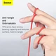 Наушники Baseus Encok H19 Wired Earphone 3.5mm Красный - изображение 15