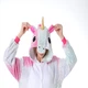 Женская кигуруми пижама взрослая и подростковая Kigurumi Единорог мерцающий Белый с розовым L 165-175 см. (1013) - изображение 3