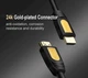 Кабель Ugreen HD101 HDMI Round Cable 1.5m (Yellow/Black) (UGR-10128) - зображення 4