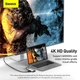 USB хаб HUB BASEUS Type-C Series 4-in-1 Multifunctional Docking Station (2USB, HDMI, Type-C, 100W). Gray - изображение 8